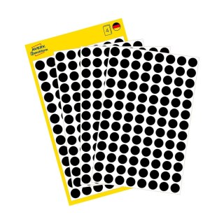 Etykieta do oznaczania kropki 8mm CZARNY [mm:] 8 Zweckform (3009)