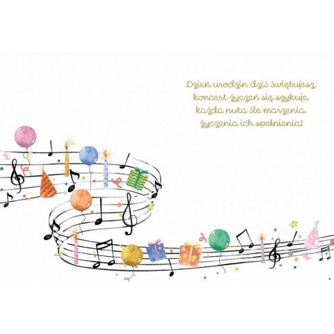 Kartka składana KARNET B6 NUTY A5 Henry (5905701484133)