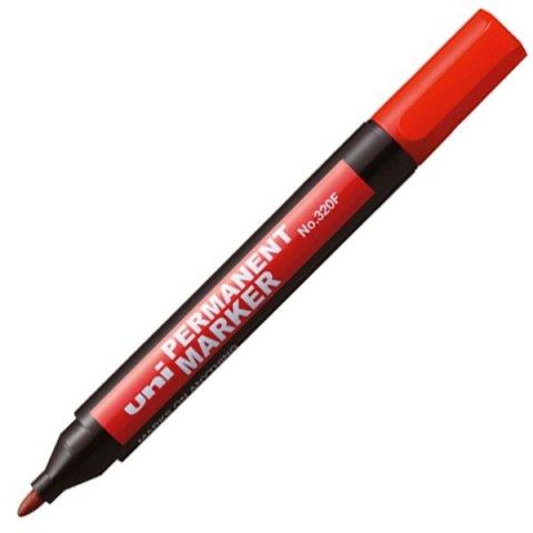 Marker permanentny wkład czerwony 1,0-4,5mm ścięta końcówka Uni (NO-380B)