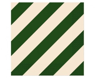 Serwetki paski zielono beżowe zielony papier [mm:] 330x330 Godan (PG-SPA4)