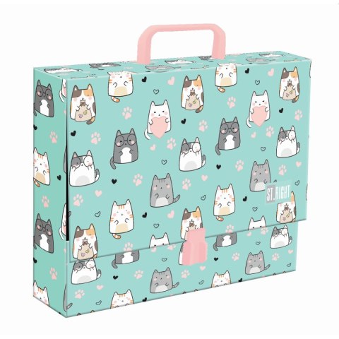 Teczka kartonowa na zatrzask Charming Cats A4 różne [mm:] 330x90 Unipap