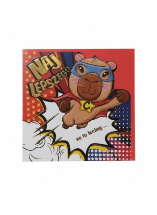 Kartka składana Karnet wycinany KW SUPER KAPIBARA kw Henry (5908451983635)