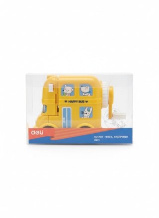 Temperówka MI YOU CARS NA KORBKĘ 5905668800093 żółta plastikowa Deli (E0674)