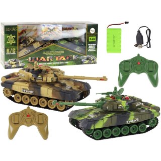 Czołg Zestaw Czołgi Walczące Zdalnie Sterowane Czołg War Tank RC Bitwa Podczerwień Lean (393)