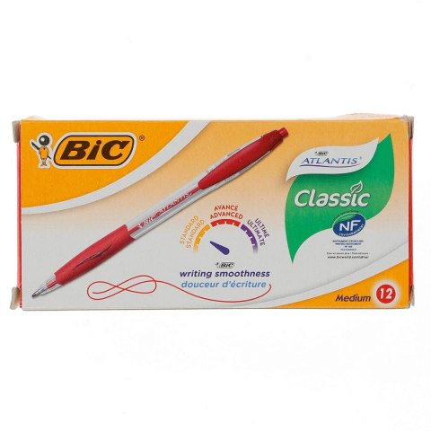 Długopis olejowy Atlantis Classic wkład czerwone 1,2mm Bic (8871331)