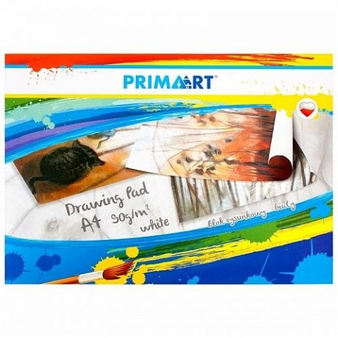 Blok rysunkowy A4 biały 90g 10k Prima Art (361017)