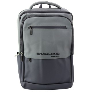 Plecak do notebooka Miejski Biznesowy USB Kieszeń Na Laptopa Czarno Szary 16L 41cm Lean (22060)