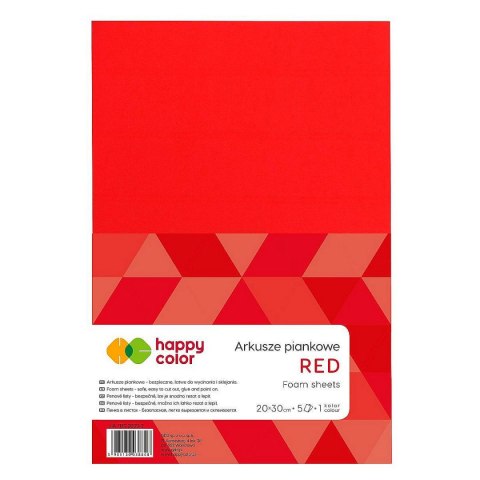 Arkusz piankowy kolor: czerwony 5 ark. [mm:] 210x297 Happy Color (HA 7130 2030-2)