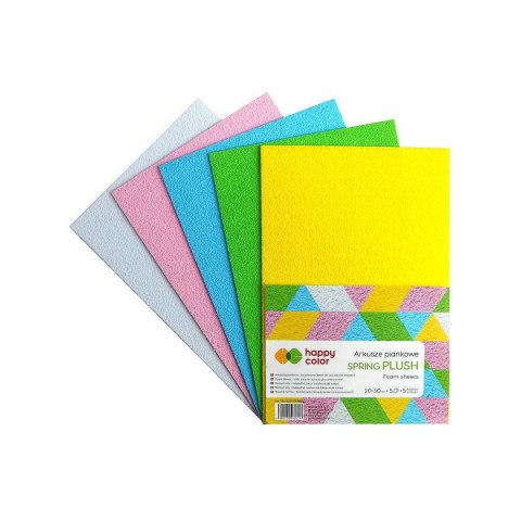 Arkusz piankowy kolor: mix 5 ark. [mm:] 210x297 Happy Color (HA 7135 2030-SPRING)
