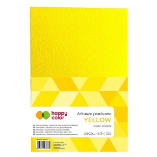 Arkusz piankowy kolor: żółty 5 ark. [mm:] 210x297 Happy Color (HA 7130 2030-1)