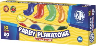 Farby plakatowe kolor: mix 20ml 10 kolor. Astra (301115004)