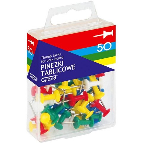 Pinezki T4 tablicowe kolor: mix 50 szt Grand (110-1116)