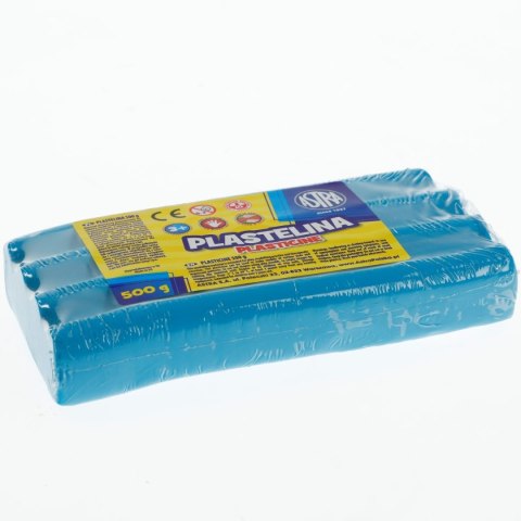 Plastelina 1 kol. niebieska 500g Astra