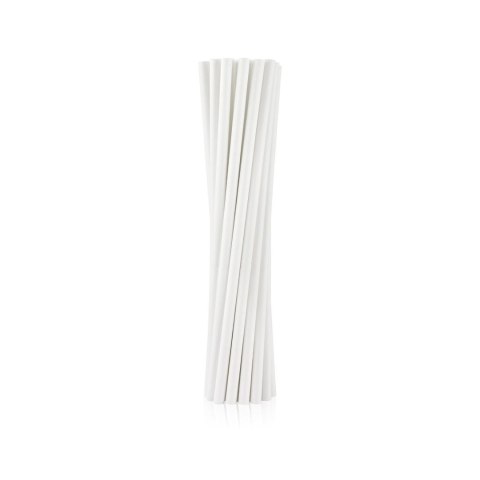 Słomka papierowe białe 6x197 mm/12szt. 12 szt Godan (SG-RPBI12)