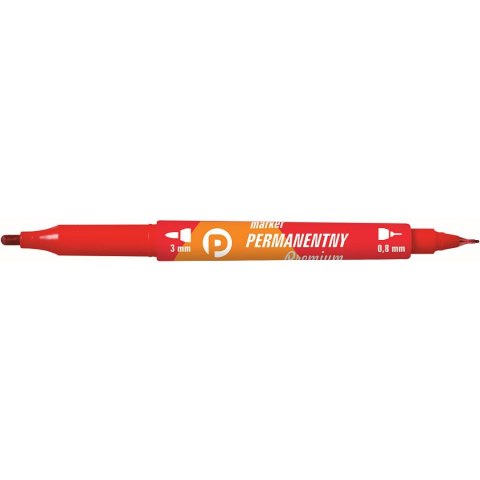 Marker permanentny wkład czerwony 3,8mm okrągła końcówka Tetis (KM501-C2)
