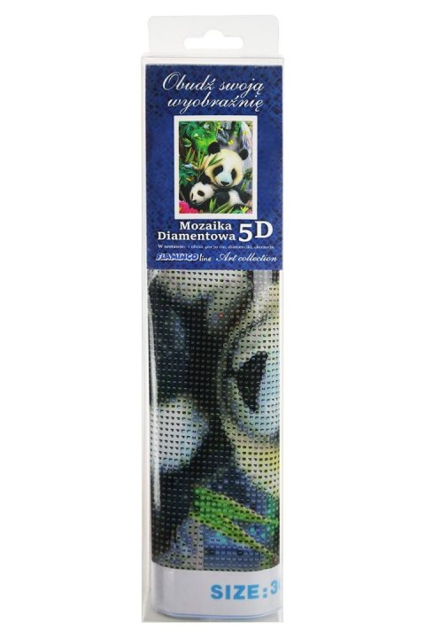 Zestaw kreatywny Diamentowa mozaika 30x40cm Panda Flamingo Line (TGC75484)