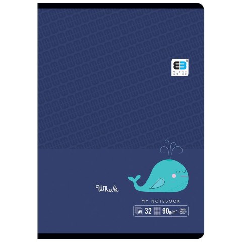 Zeszyt A5 Black & Blue Tropical 32k. 70g linia Interdruk (ZE32=BBT)