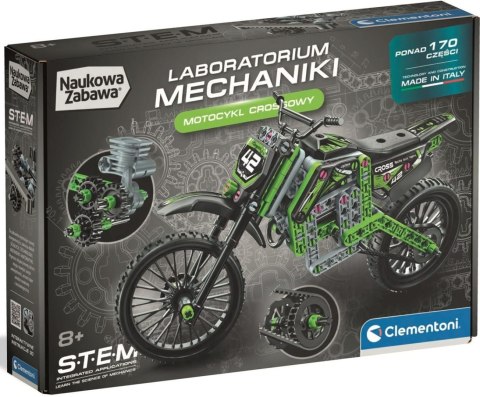 Klocki konstrukcyjne Laboratorium mechaniki Motocykl Crossowy Clementoni (50440)