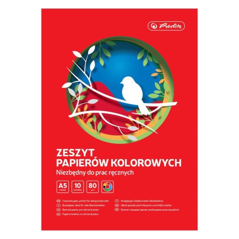 Zeszyt papierów kolorowych A5 10k Herlitz (400202600)