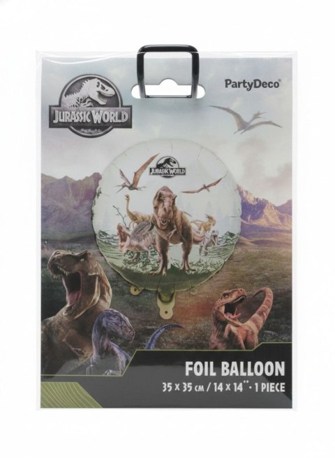 Balon foliowy pastylka Jurassic World, 35x35 cm, mix Partydeco (FB334)