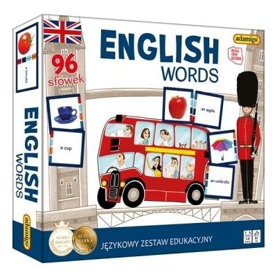 Karty edukacyjne English words Kukuryku 110 sztuk