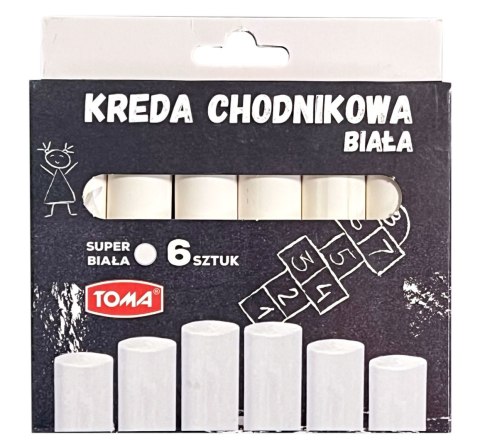 Kreda chodnikowa kolor: biała 6 szt Toma