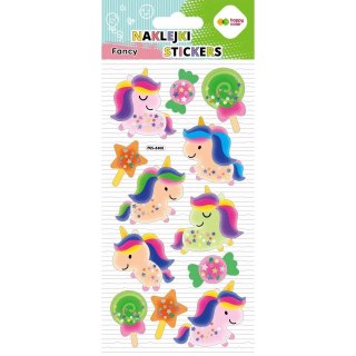 Naklejka (nalepka) 3D FANCY Glitter Unicorns Happy Color (HA 4242 9021-KP04)