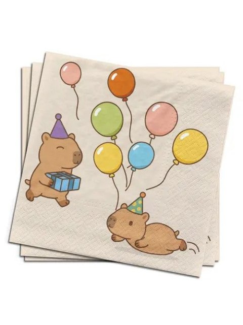 Serwetki kapibara mix papier [mm:] 330x330 Arpex (DC2867F)