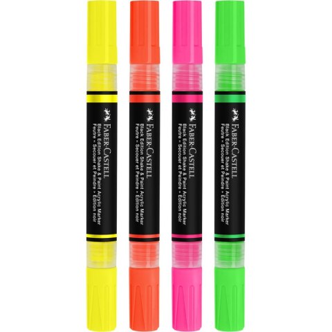 Marker specjalistyczny akrylowy 4 kol. neon Faber Castell (285505 FC)