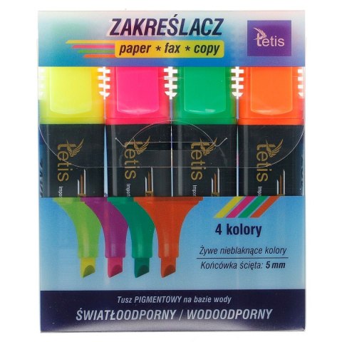 Zakreślacz wkład mix 5mm Tetis