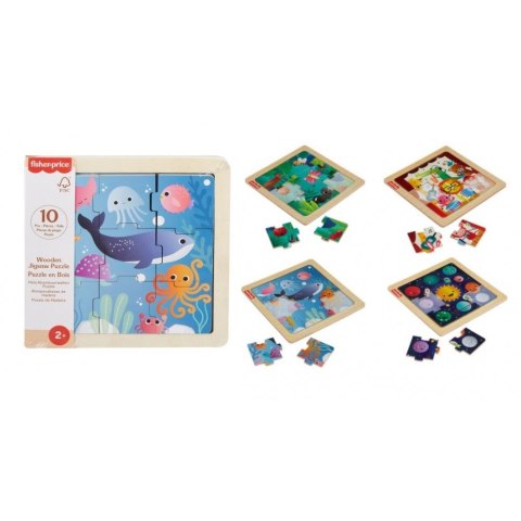 Puzzle drewniane mix 9 el. Fisher Price (HXV15)