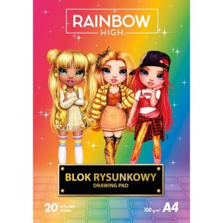Blok rysunkowy RAINBOW HIGH A4 biały 20k Astrapap (106022001)