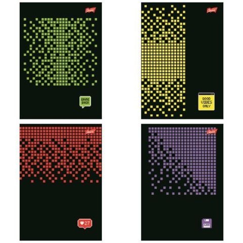 Zeszyt A5 Pixel Pulse 96k. 70g krata Unipap