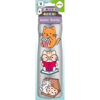 Naklejka (nalepka) WATER BOTTLE Baby cats Happy Color (HA 4211 8328-KA03)