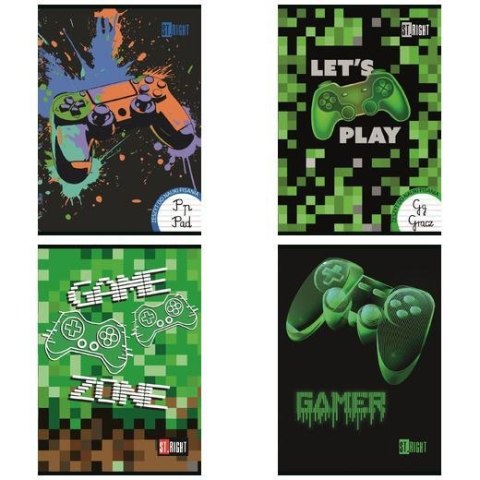 Zeszyt A4 Game Zone 32k. 70g linia podwójna kolorowa Unipap