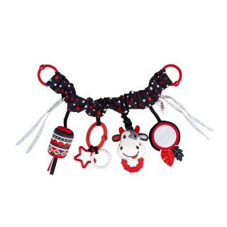 Grzechotka ZAWIESZKA DO WÓZKA KONTRASTOWA KROWA Balibazoo (BB82819)