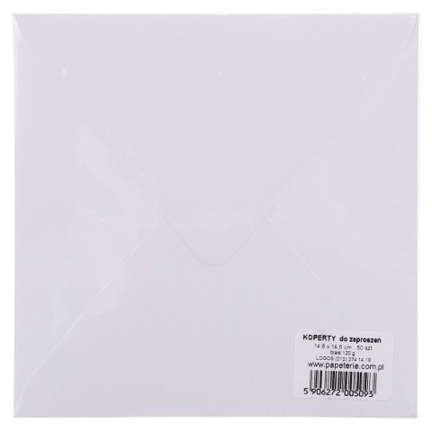 Koperta 14,6X14,6 biała 120g CD biała [mm:] 146,5x146,5 Logos 50 sztuk