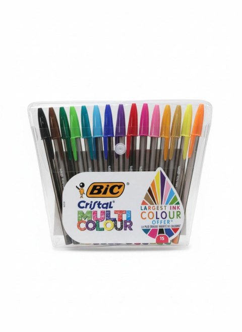 Długopis MULTICOLOUR Cristal 15k wkład mix 0,4mm Bic (964899)
