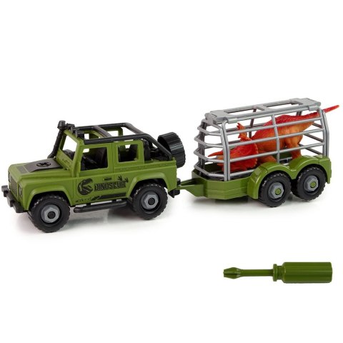 Samochód Terenowe Transporter Do Rozkręcania DIY Zielony Dinozaur Lean (12956)
