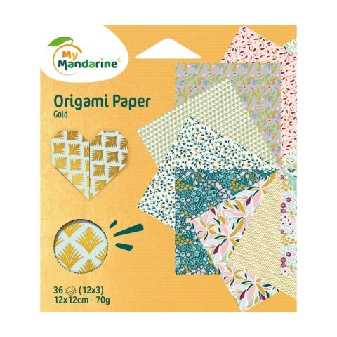 Origami Wzory ze Złotym 12x12cm Avenue Mandarine (CF-OR523C)