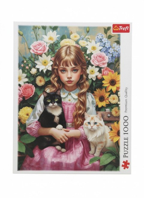 Puzzle Dziewczynka z kotami 1000 el. Trefl (10976)