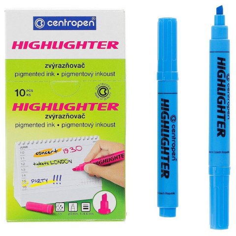 Zakreślacz wkład niebieski 1-4,6mm Centropen (8552)