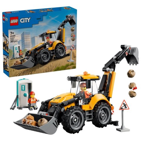 Klocki konstrukcyjne City Żółta koparko-ładowarka Lego (60480)