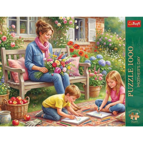 Puzzle Rodzina w ogrodzie 1000 el. Trefl (12144)