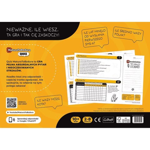 Gra edukacyjna Gra Quiz Matura To Bzdura Trefl (30071)