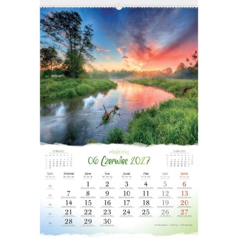Kalendarz ścienny MAGICZNA POLSKA 13-planszowe 320mm x 470mm Lucrum (RW02)
