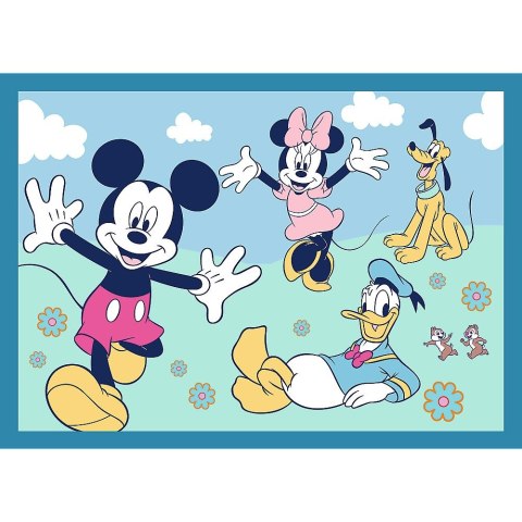 Puzzle Disney Mickey Zabawne zdarzenia Myszki Miki 4w1 el. Trefl (34669)