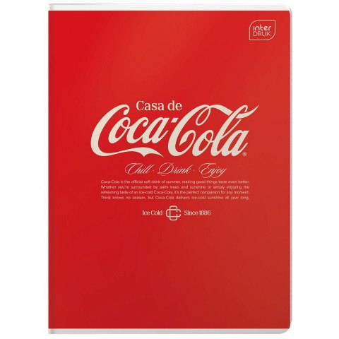 Zeszyt A5 COCA COLA SOFT TOUCH 60k. 70g krata Interdruk
