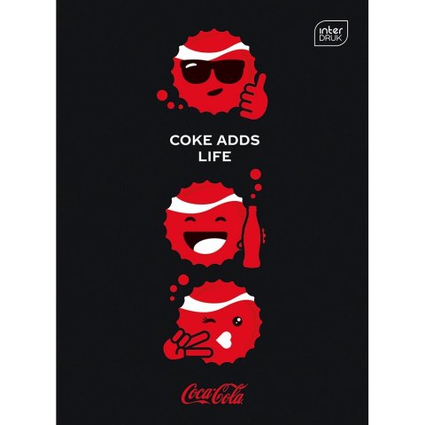 Zeszyt HYBRID COCA COLA A5 32k. 70g linia kolor Interdruk (ZE60KFG)