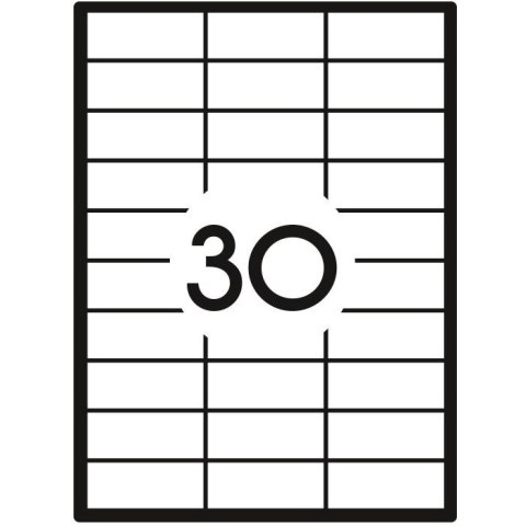 Etykieta samoprzylepna A4 biały [mm:] 70x29,7 Grand (009)
